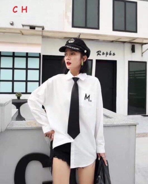 Sơmi cavat logo hình CON876