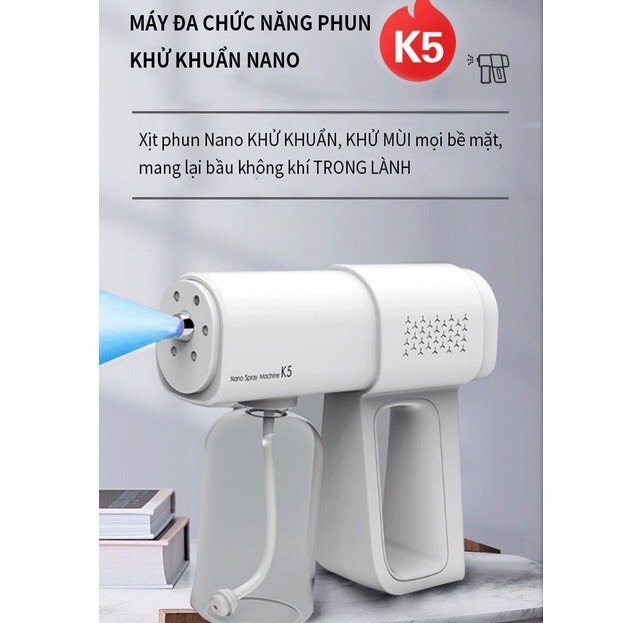 Súng Phun Khử Khuẩn ❤️Súng Xịt Khử Khuẩn Nano 8 LED ❤️Máy Phun Khử Khuẩn Cầm Tay