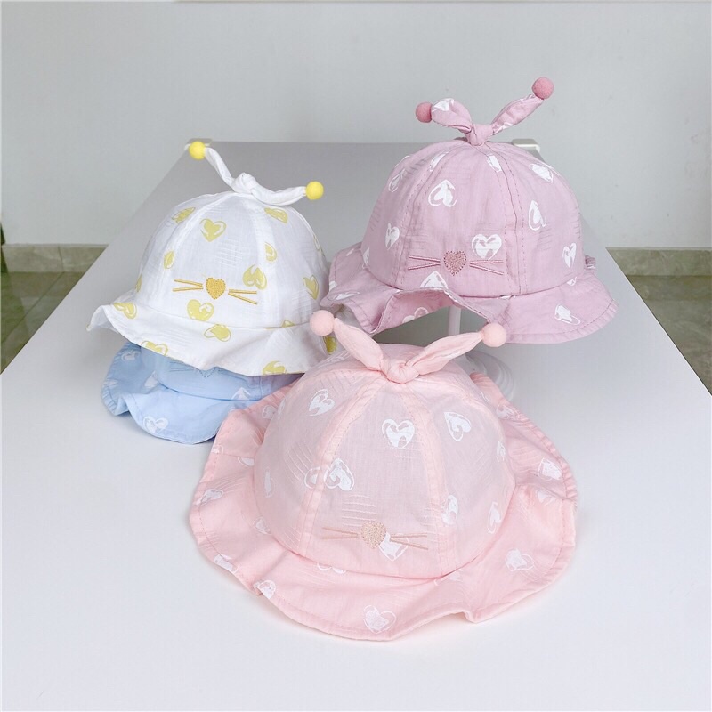 Mũ nón vành bèo cho bé gái cực xinh từ 2-18 tháng tuổi MB02