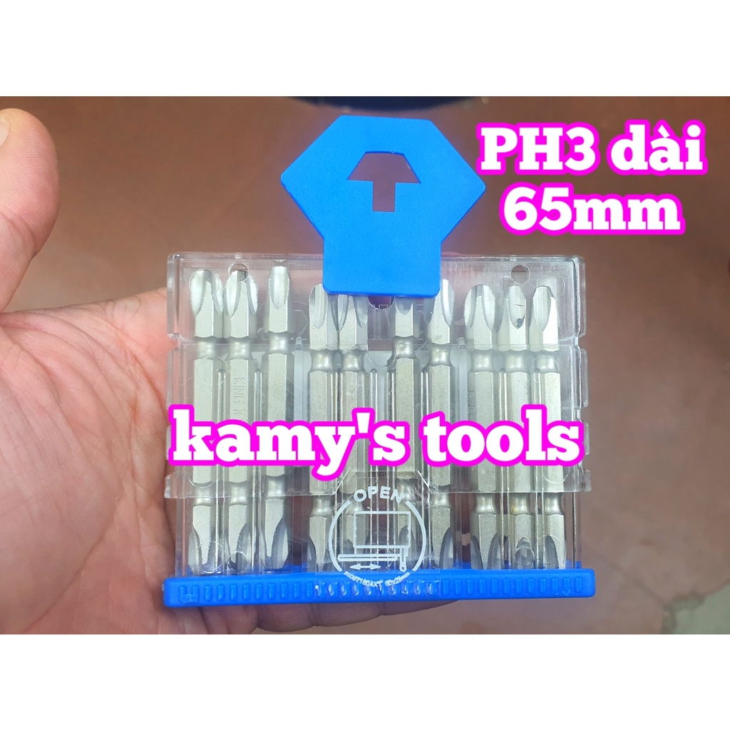 Mũi bắn vít 2 đầu bake PH3 dài 65mm Kingtony model 136503P