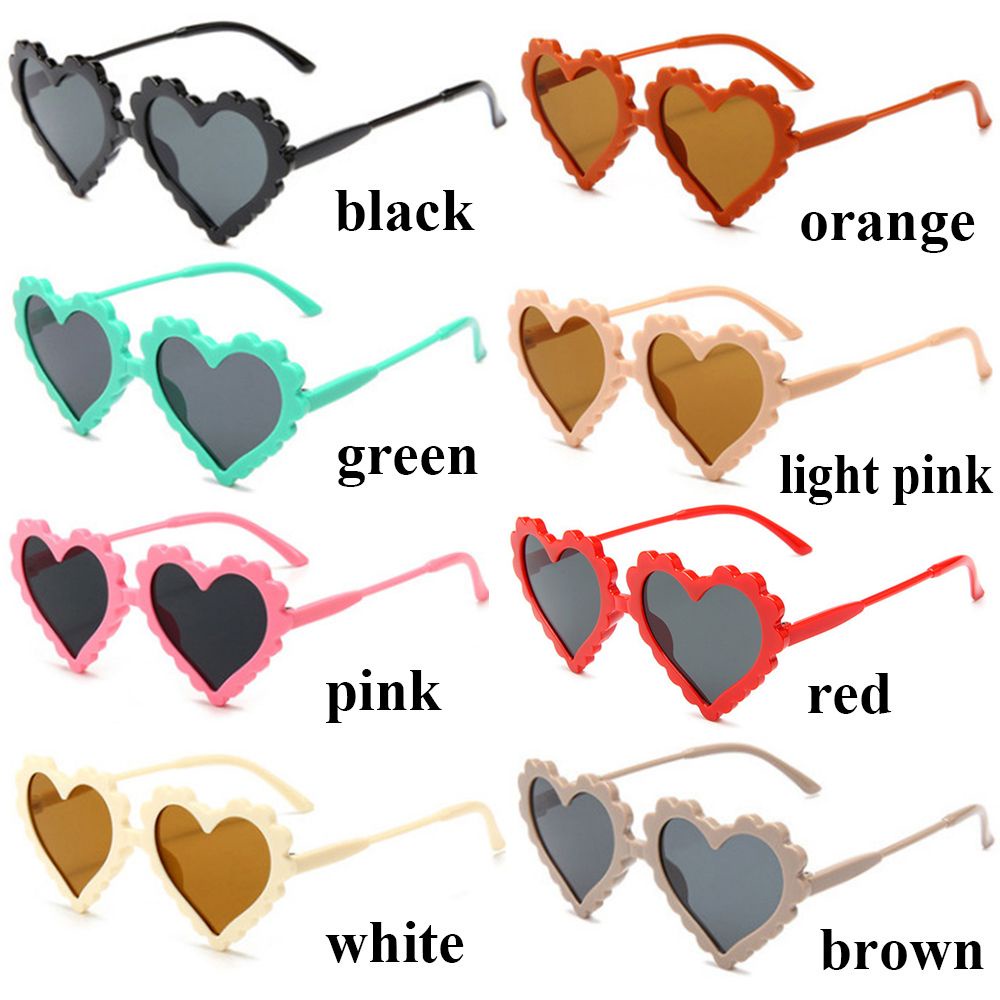 Kính mát chống tia UV400 thiết kế hình trái tim phong cách cổ điển dễ thương cho bé