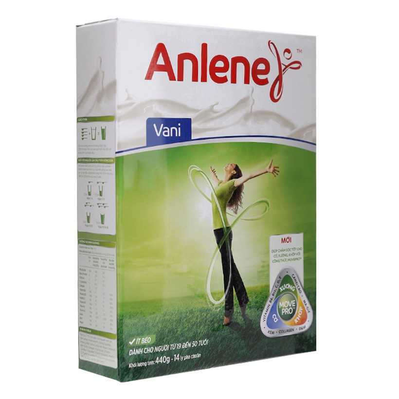 Sữa bột Anlene Movepro hộp giấy 400g cho người từ 19-45 tuổi _Cúc Phương