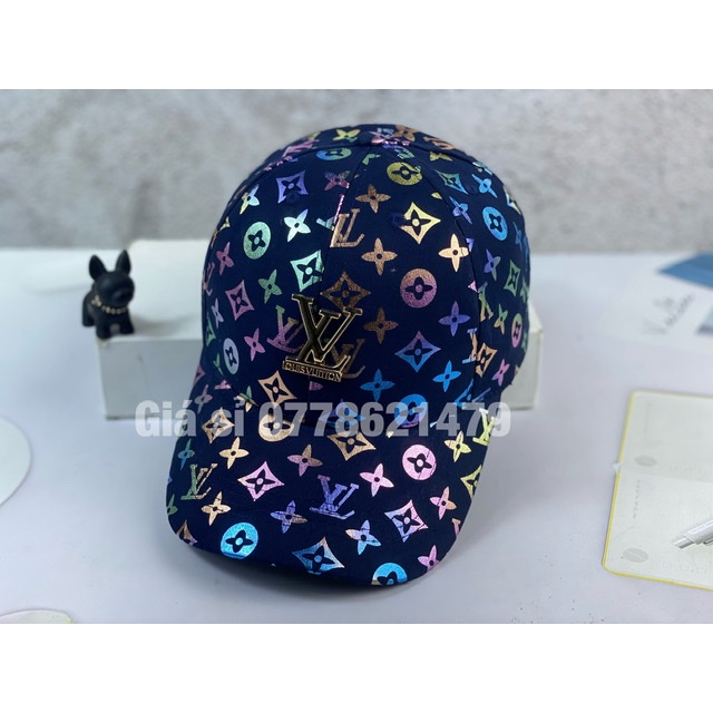 Mũ kết lưỡi trai kim tuyến vài nhập Logo VL sắt thời trang nam nữ (hình thật shop tự chụp)
