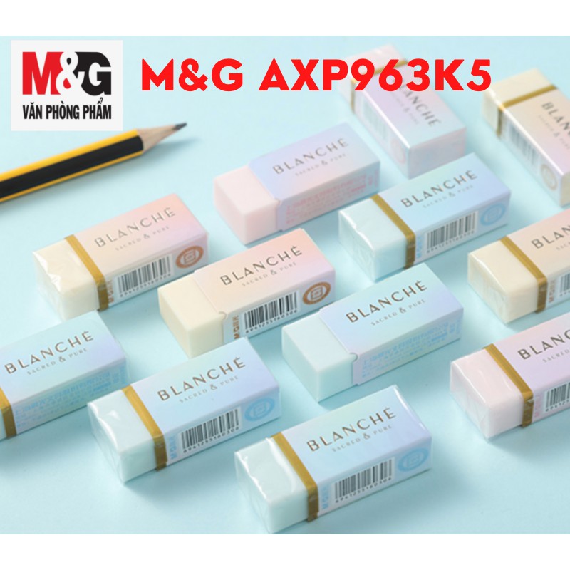 Combo 2 gôm M&amp;G AXP963K5 thân màu pastel xinh xắn