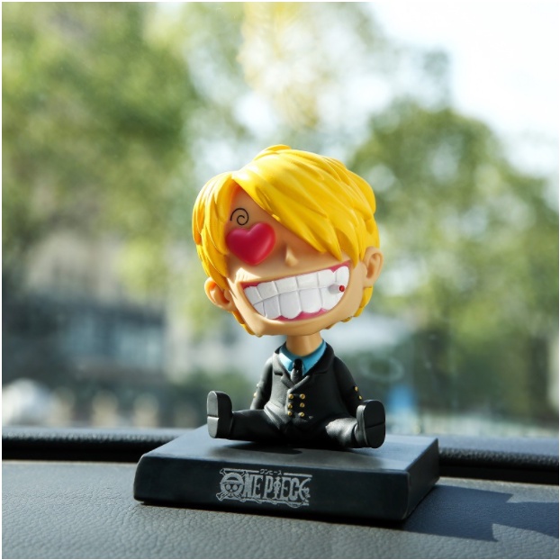 Mô hình One Piece Luffy, Zoro, Sanji, Chopper Lắc Đầu, Kê Điện Thoại, Trang Trí Decor Ô tô, Góc Học Tập - Tượng Figure