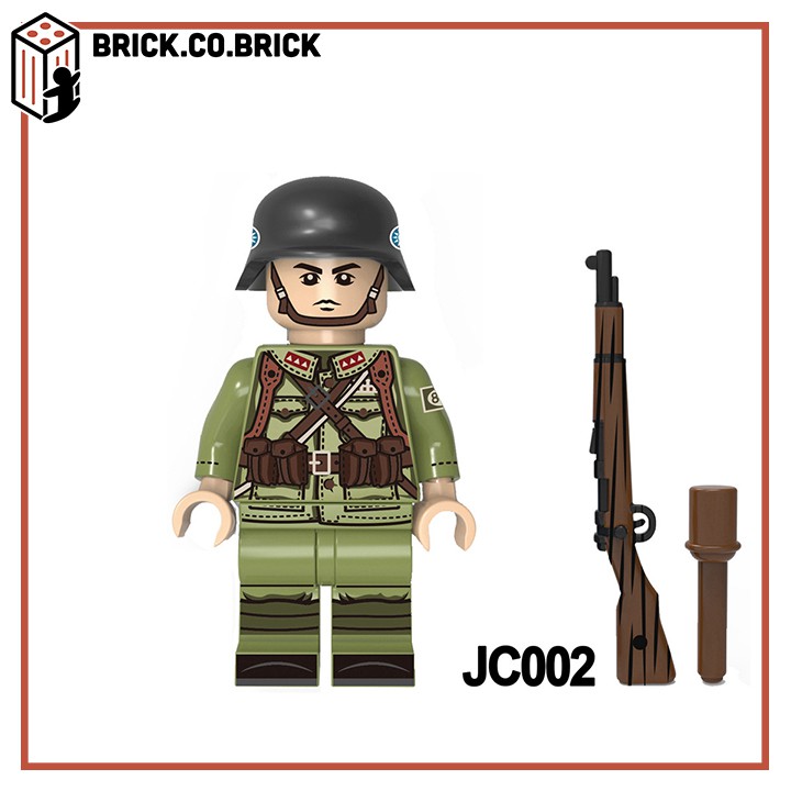 Lính Trung Quốc Mô Hình Đồ Chơi Lắp Ráp Non LEGO Lính Quân Đội Thế Chiến Minifigure China Soldier World War JC001-JC004