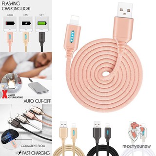 Auto Cut-off Fast Charging Nylon Cable Data Transfer Function Cord Line