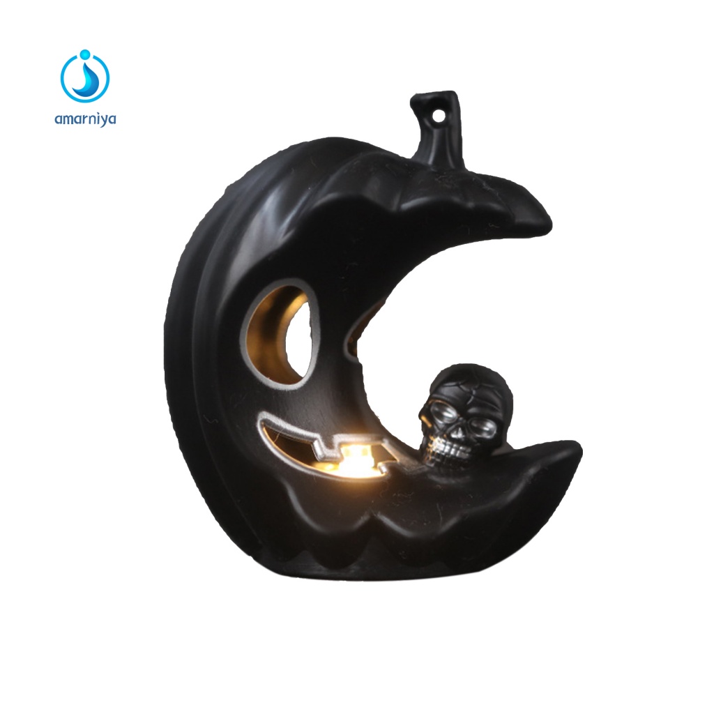 Đèn Lồng LED Mini Hình Đầu Lâu Bí Ngô Halloween