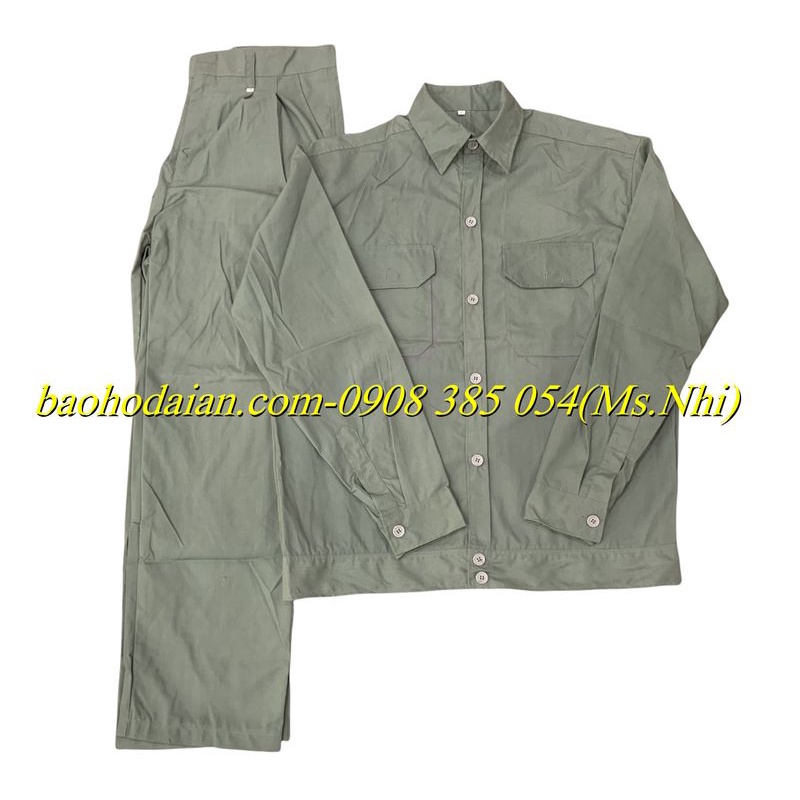 Quần áo bảo công nhân giá rẻ chất vải si thoáng mát- Hình thật