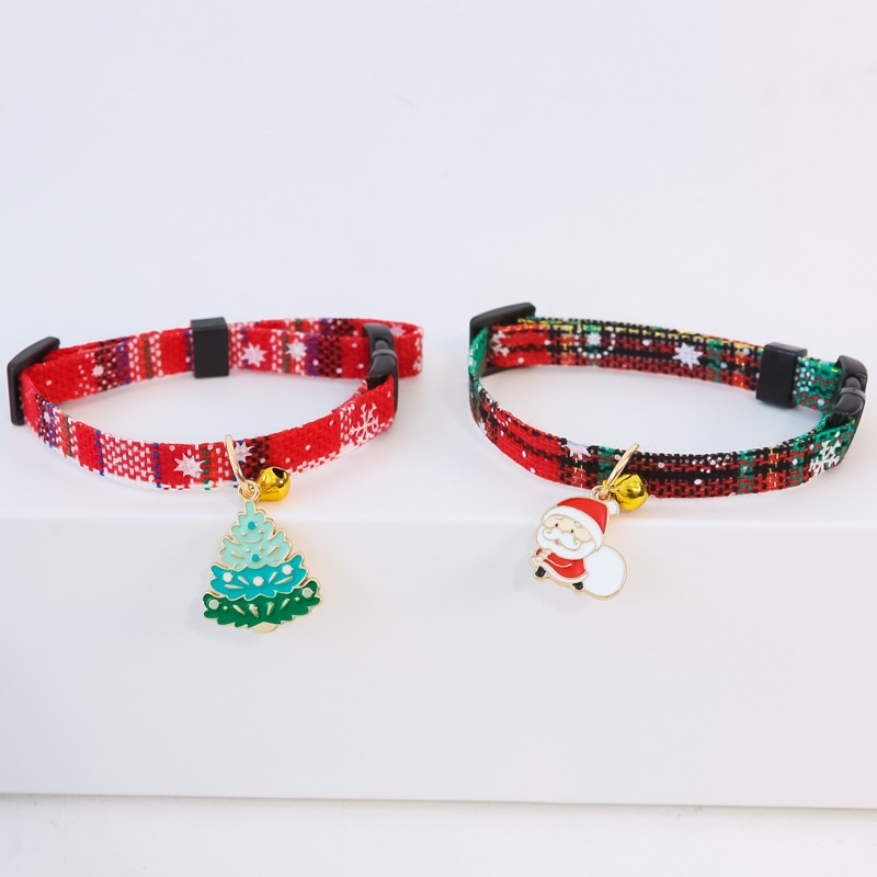 Kawaii Giáng Sinh Cho Mèo Vòng Cổ Cho Chó Nhỏ Ông Già Noel Cây Thông Noel Cho Thú Cưng Vòng Cổ Cho Mèo Con Phụ Kiện Cổ Cho Kỳ Nghỉ Vòng Cổ Cho Thú Cưng