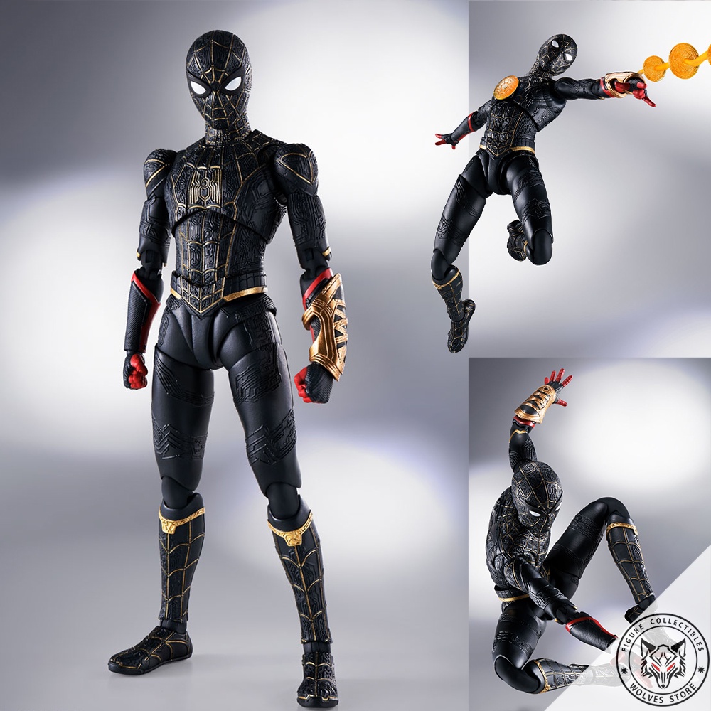 Mô hình chính hãng SHF: Spiderman (Black & Gold suit)