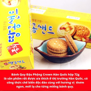 Bánh quy đậu phộng Crown Hàn Quốc hộp 70gr