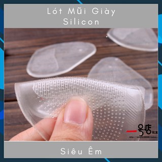 Lót Giày, 2 Miếng Lót Mũi Giày Nữ silicon Kích Size Giầy, Chống Đau Chân