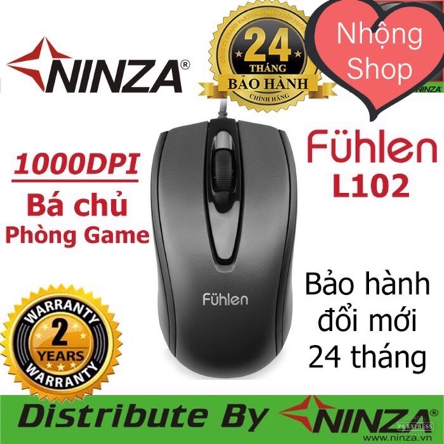 [Hà Nội] Chuột có dây Fuhlen L102 chính hãng Ninza - Bảo hành 24 tháng