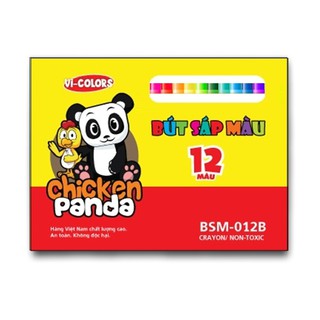 Bút sáp 12 màu Panda Vi-Colors