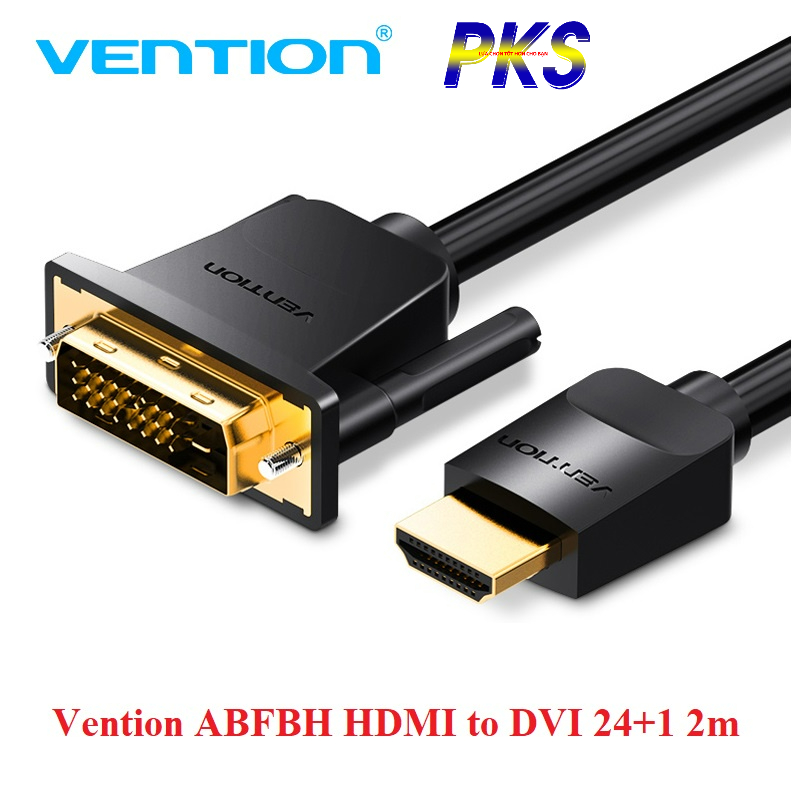 Cáp chuyển đổi HDMI ra DVI 24+1 Vention dài 2m ABFBH - Hàng Chính Hãng