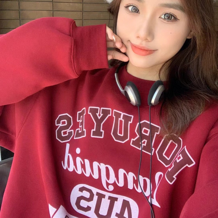 NRVP Mới Áo Thun Tay Dài Dáng Rộng In Chữ Phong Cách Hàn Quốc 2023