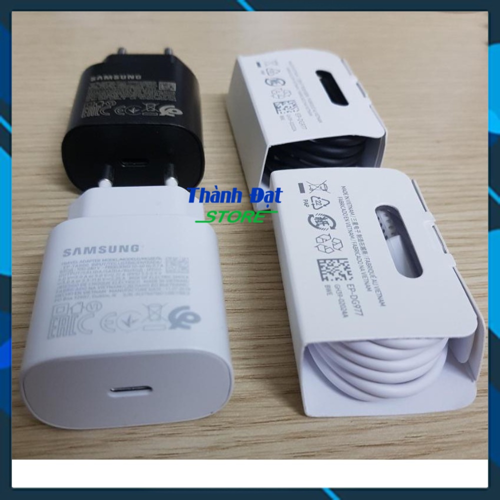 Sạc nhanh Samsung 25W cổng Type C Fast Charing cho Note8,Note9,Note10,Note20,S8,S9,S10,S20,S21-QUALITY ONE STORE