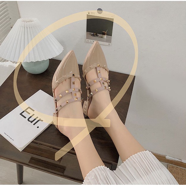 Giày Nhựa Chống Nước - Giày Mủi Nhọn Hình Hạt Đá Dành Cho Phái Nữ Xinh Xăn. | BigBuy360 - bigbuy360.vn