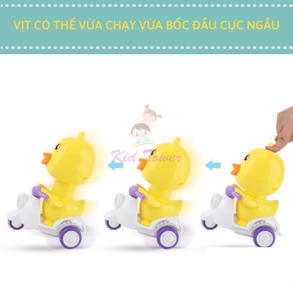 Vịt con đi xe máy vespa chạy xe bốc đầu cực cute, Ấn là chạy không cần pin