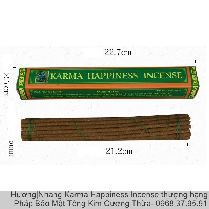 |Nepal-Ấn Độ| Nhang/hương KARMA HAPPINESS bản hộp cứng cao cấp