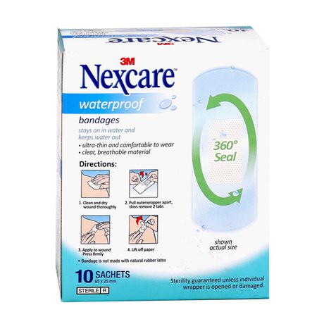 Hộp 50 Miếng Băng Keo Cá Nhân Chống Thấm Nước Nexcare 3M - 2.5 x 6.5cm