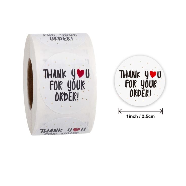 Sticker Thank You - Cuộn băng keo tape cám ơn 500cái x 2.5cm