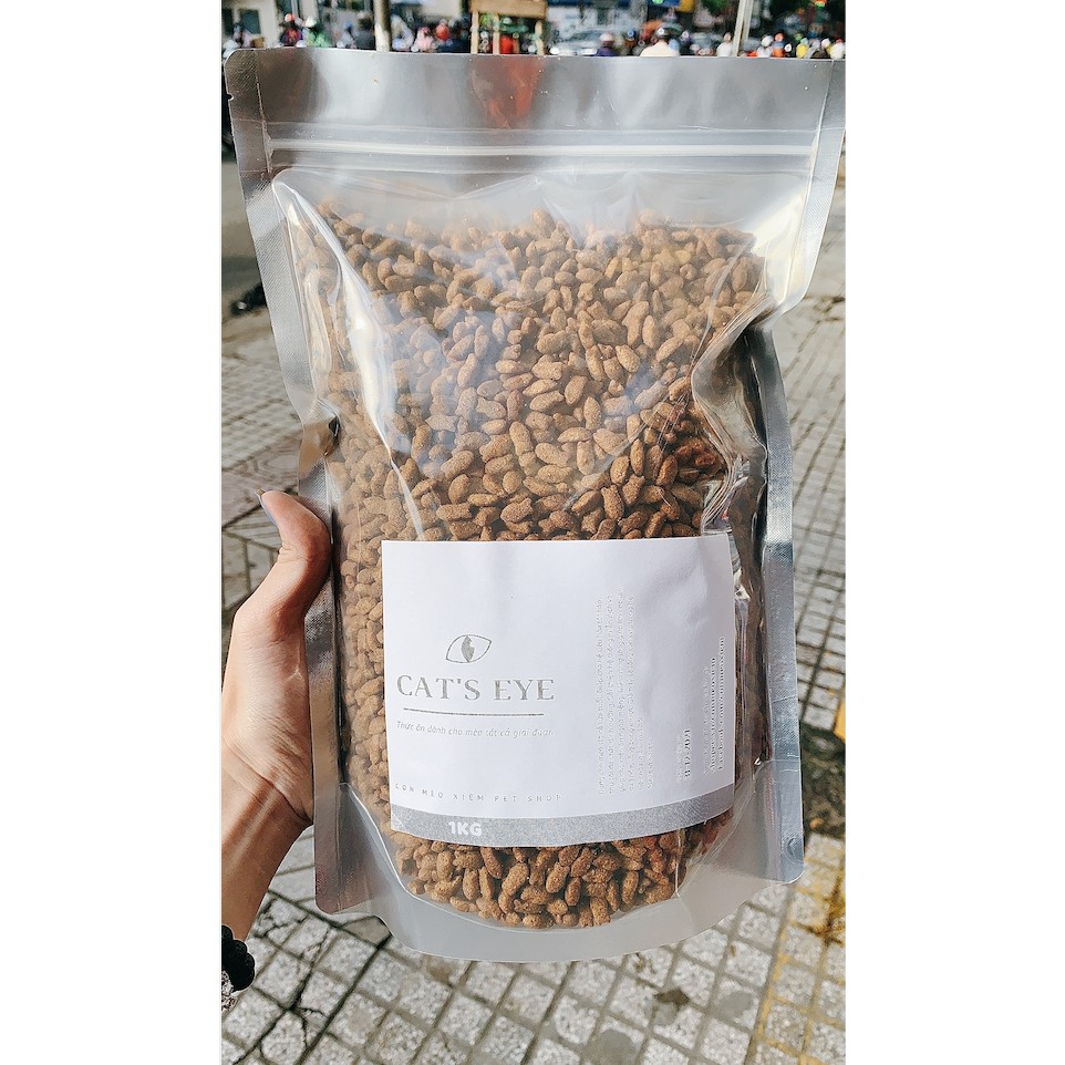 Hạt cho mèo Cat s eye 1kg, thức ăn khô mọi lứa tuổi mèo lớn nhỏ con Con Mèo Xiêm