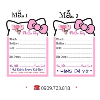 Phiếu giao hàng kitty có keo dán sẵn