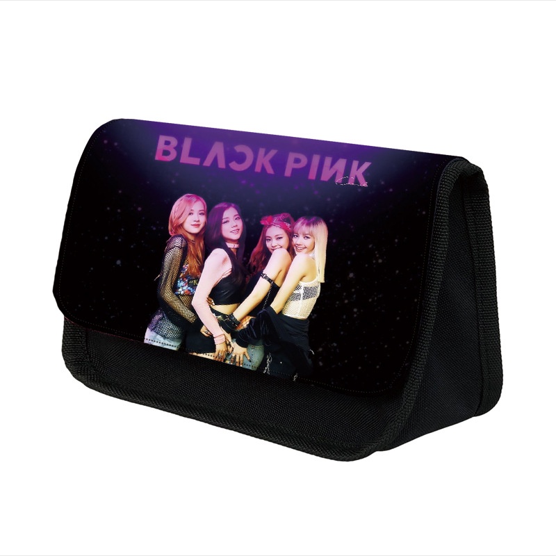 Túi Đựng Bút Bằng polyester Hai Lớp Hình Tam Giác Phong Cách Blackpink Hàn Quốc Cỡ Lớn GP1 PG1