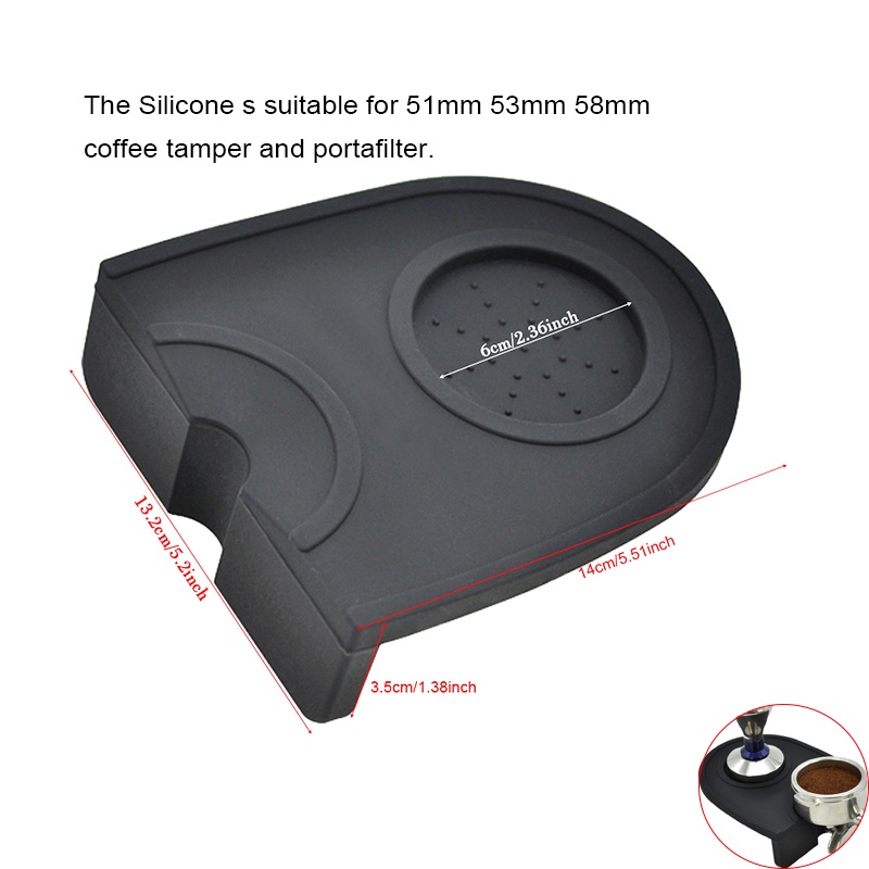 Đế Lót Cốc Cà Phê Bằng Silicon Màu Nâu / Đen Chống Trượt Kích Thước 14x12.5cm Tiện Dụng Cho Gia Đình / Cửa Hàng