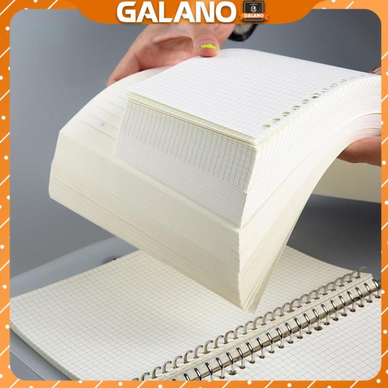 Giấy sổ còng 20 lỗ GALANO giấy A5 thay cho sổ còng kẻ ngang, caro SN-001384