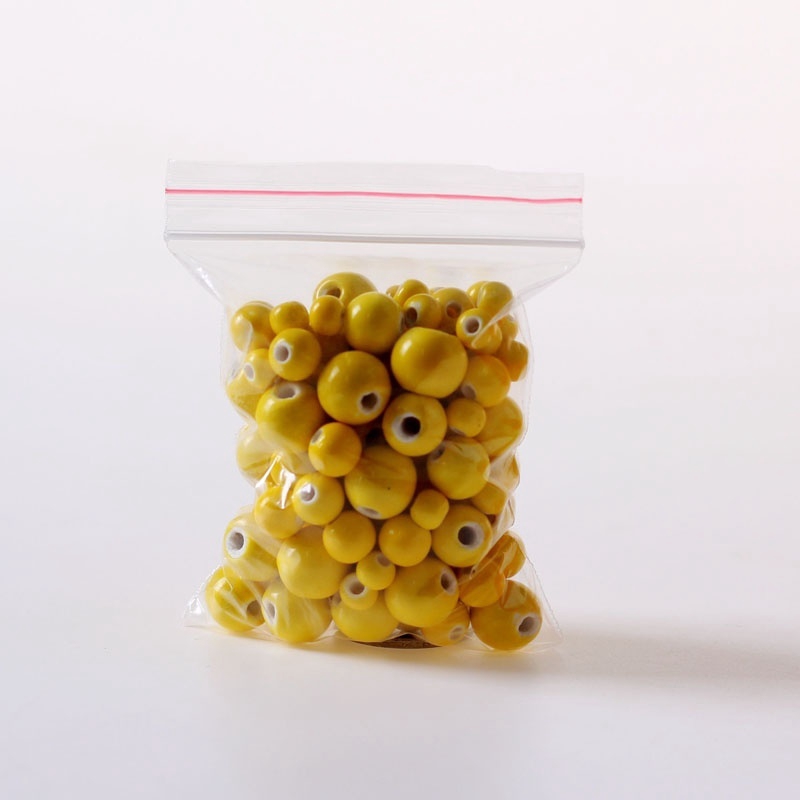 Set 50 Hạt Gốm Màu Vàng Dùng Làm Trang Sức