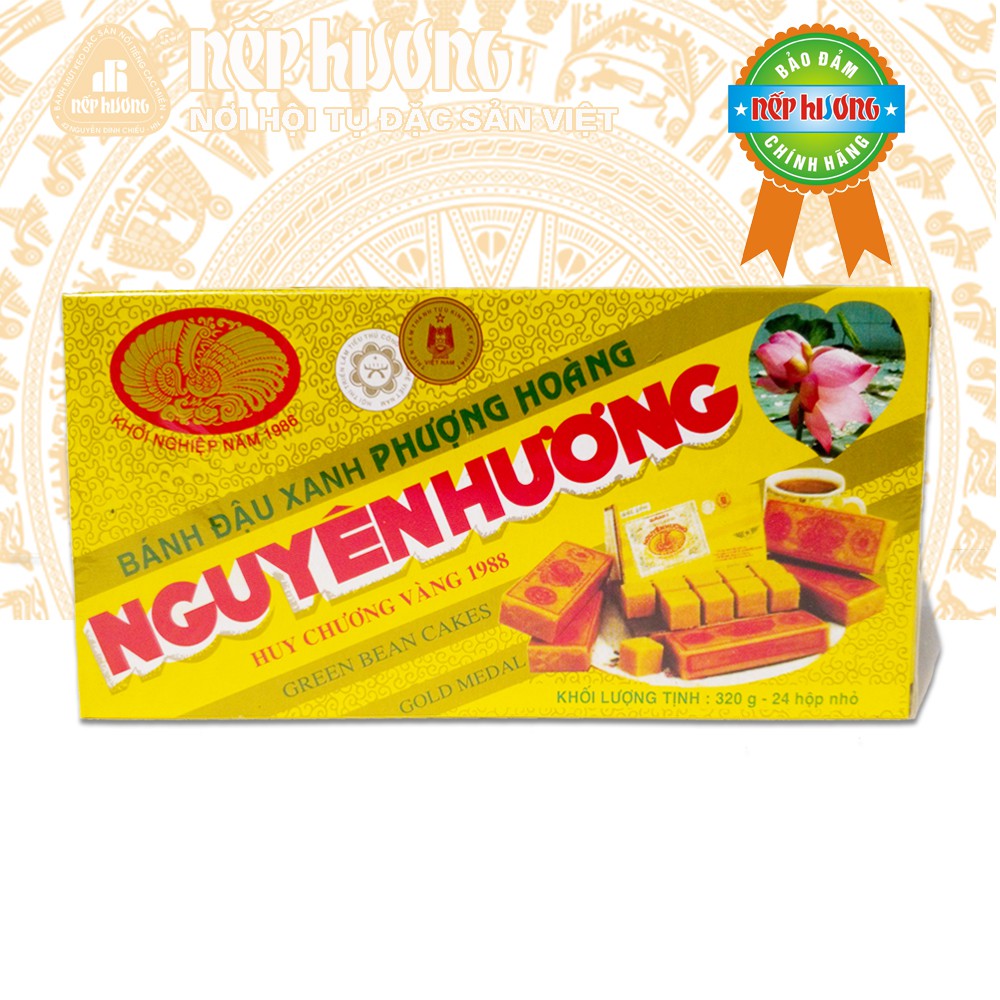 Bánh đậu xanh Nguyên Hương - Hộp 400g - Đặc sản Hải Dương