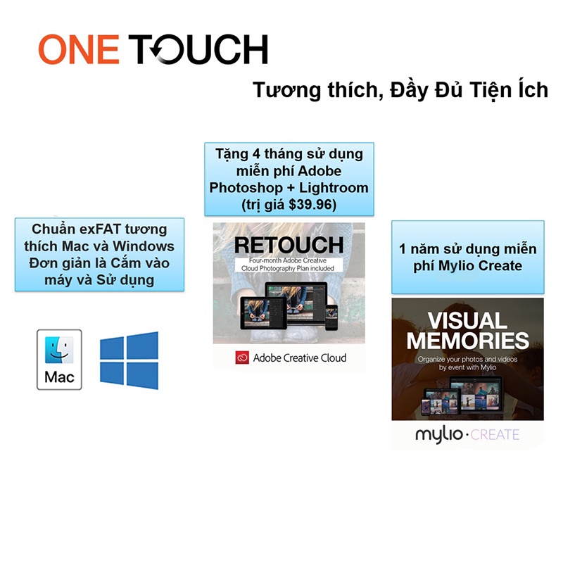 Ổ cứng di động HDD Seagate One Touch 2TB 2.5&quot; USB 3.0