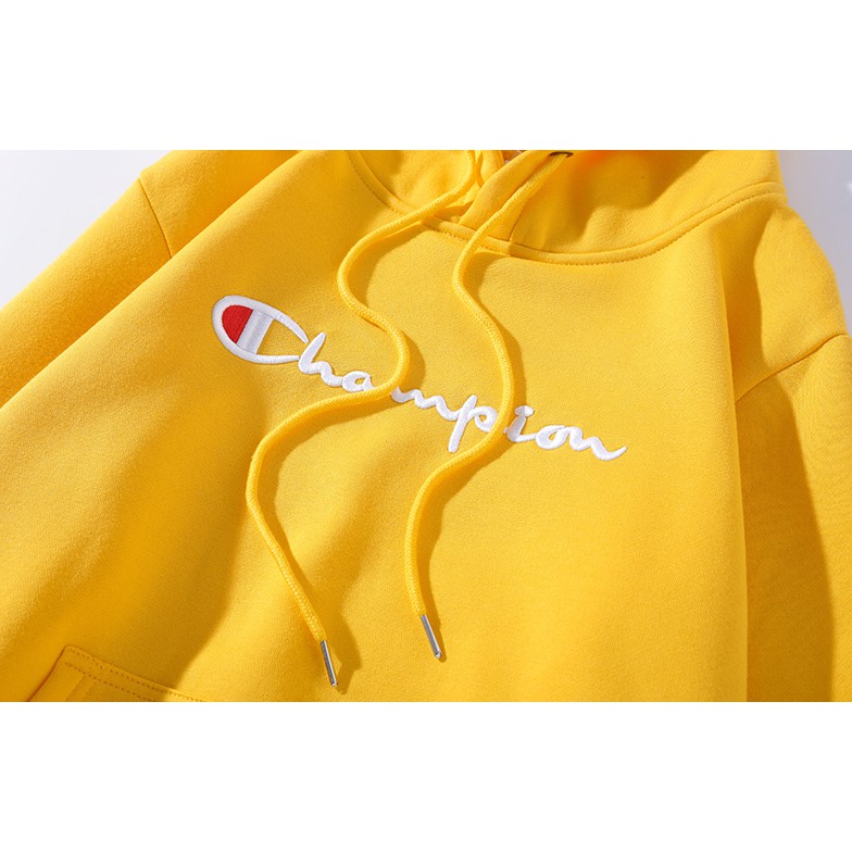 Áo hoodie tay dài dáng rộng họa tiết chữ Champion hợp thời trang C08938