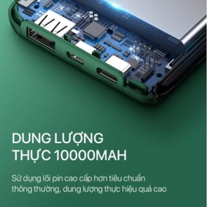 Cục sạc dự phòng 10000mAh WK Design WP-315, pin dự phòng chính hãng sạc nhanh 2A dùng cho samsung xiaomi  - BAOVY