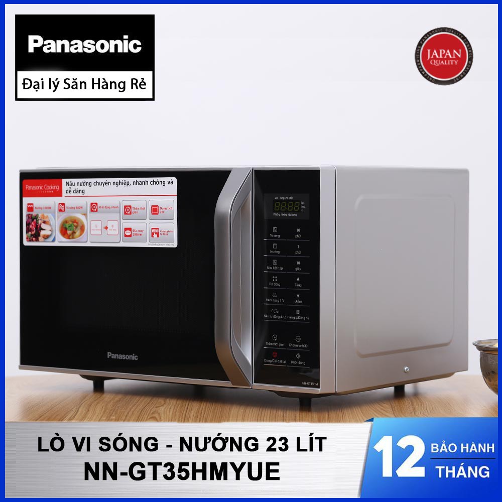 Lò vi sóng điện tử có nướng Panasonic NN-GT35HMYUE dung tích 23 lít hàng chính hãng, bảo hành 12 tháng