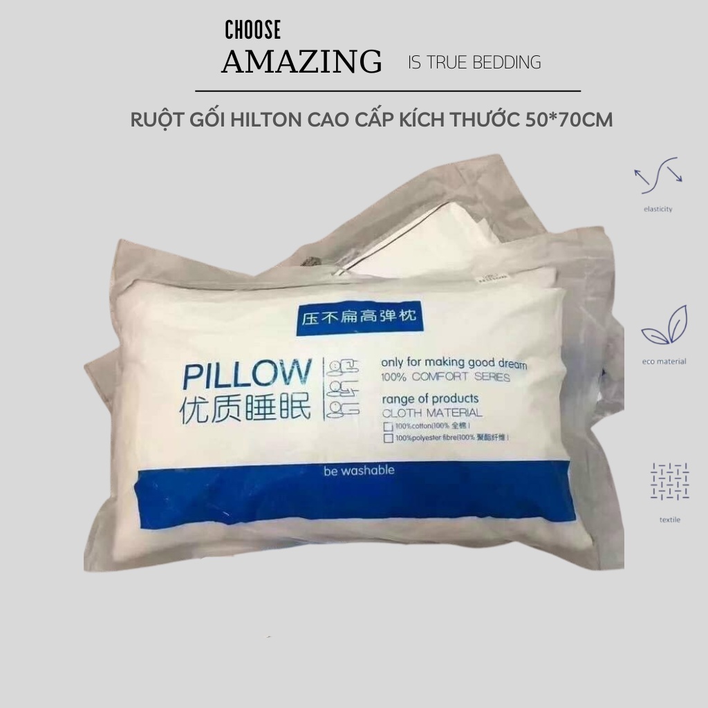 1 đôi  Gối khách sạn 5* Hilton loại 1 nặng 1,7kg