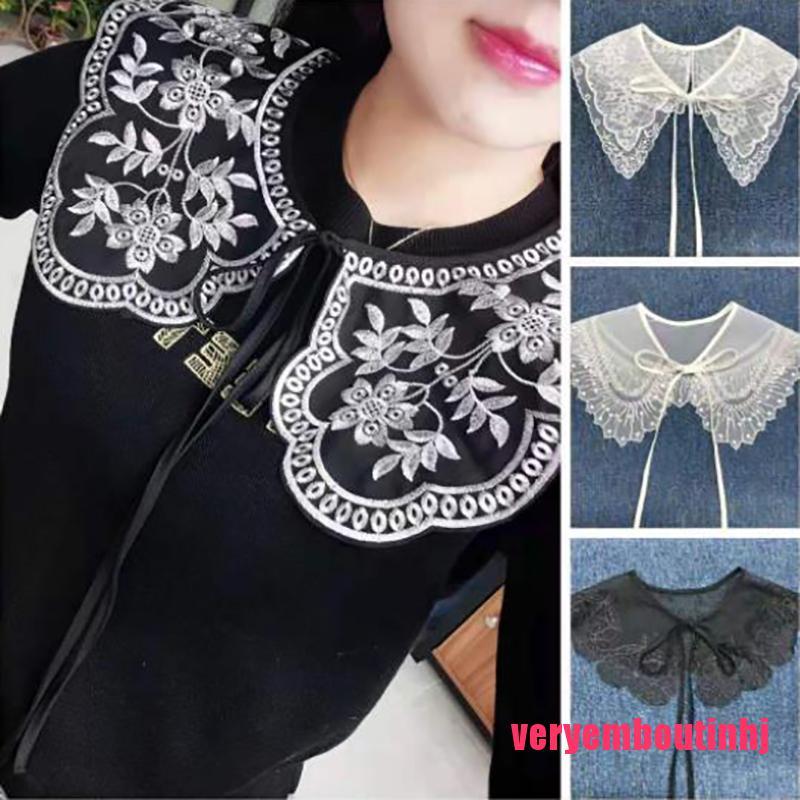 Cổ Áo Rời Phối Ren Cho Nữ