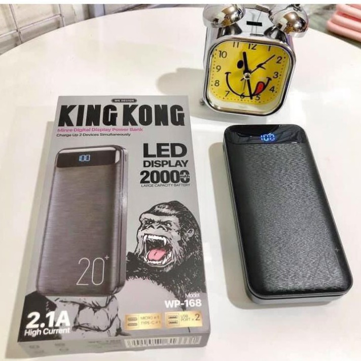 Sạc dự phòng KingKong Led Display WP168 dung lượng 20000mAh