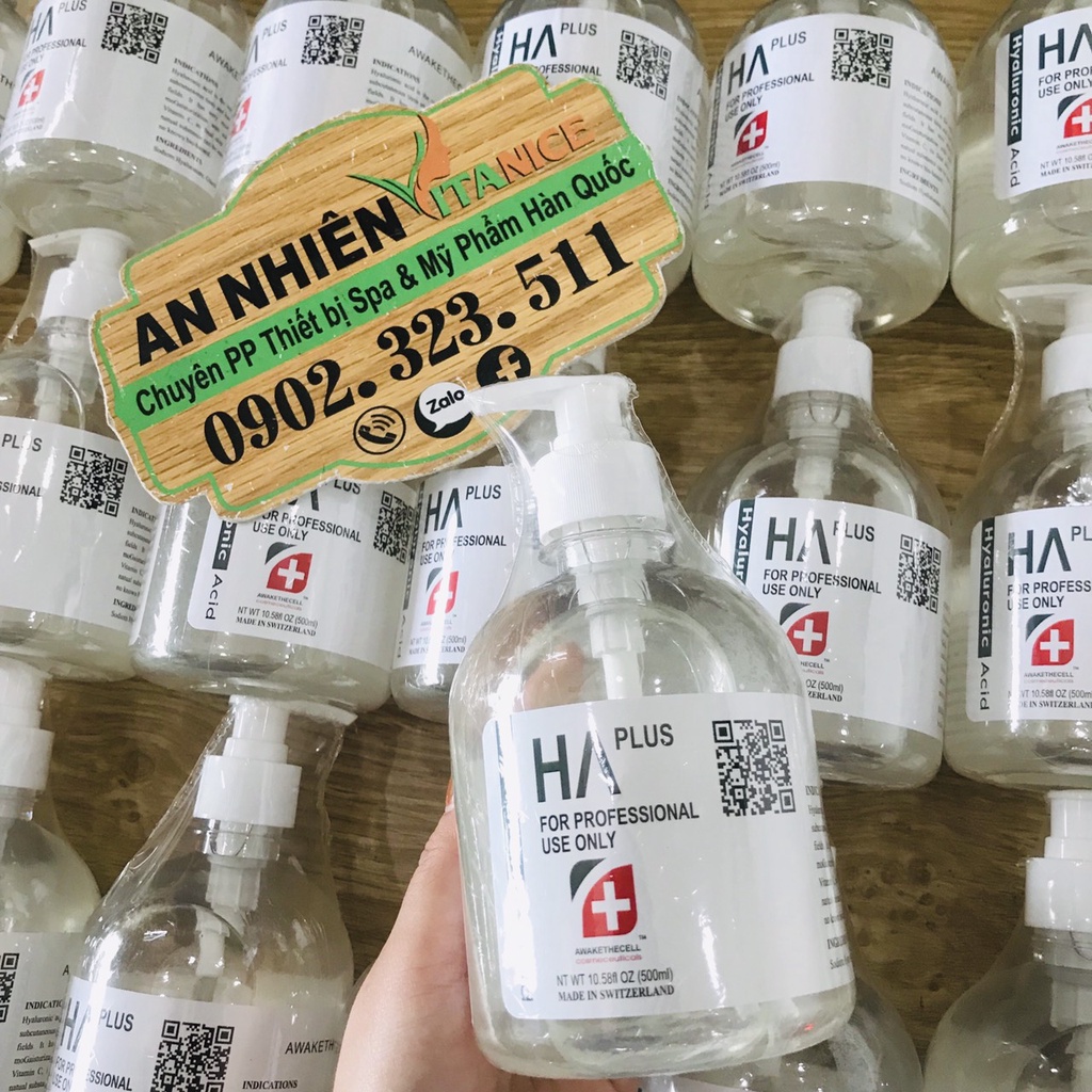 Serum cấp ẩm căng bóng da HA Plus 500ml
