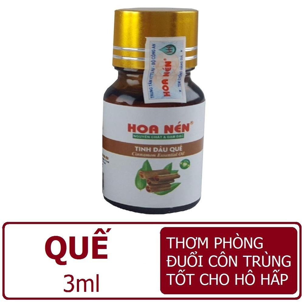 Tinh dầu Quế (Chọn loại 10ml và 100ml) đuổi Muỗi Côn trùng thơm phòng khử mùi nhãn Hoa Nén thiên nhiên hàng Việt Nam