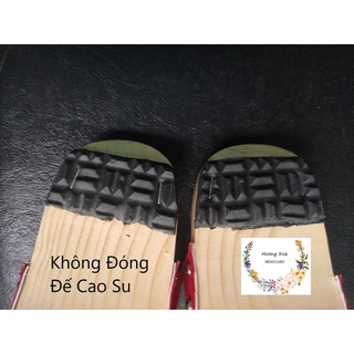 Guốc gỗ Guốc mộc nơ cho Bé ( đế cao su 2 lớp )