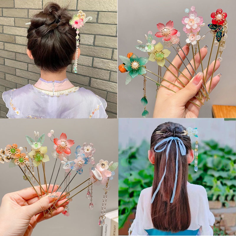Trâm Cài Tóc Hình Chữ U Phong Cách Vintage Thanh Lịch