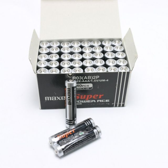 Hộp 40 viên pin tiểu Maxell AAA 1.5V (date 2023) (pin bên em không bao đổi trả ạ)