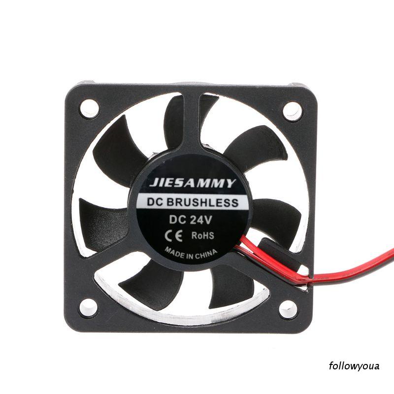 Quạt làm mát không chổi than mini 50mmx50mmx10mm DC 24V 2Pin 7 cánh 5010
