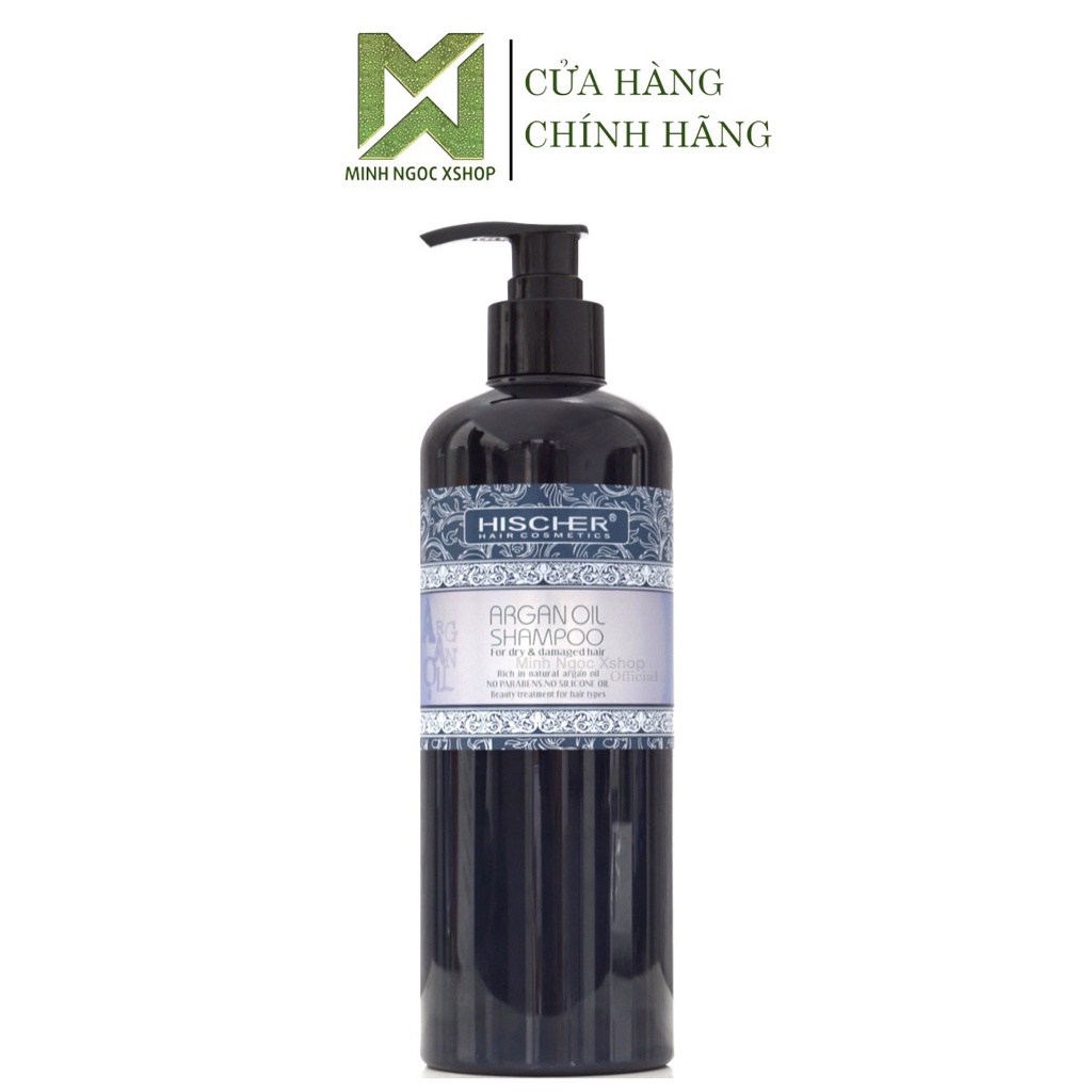 Dầu gội phục hồi cho mọi loại tóc Hischer Argan Oil 500ml mềm mượt chuẩn salon tại nhà