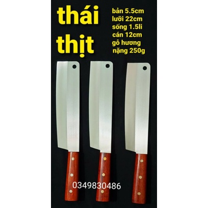 Dao thái thịt bò siêu sắc -không rỉ-chuôi gỗ hương bền đẹp