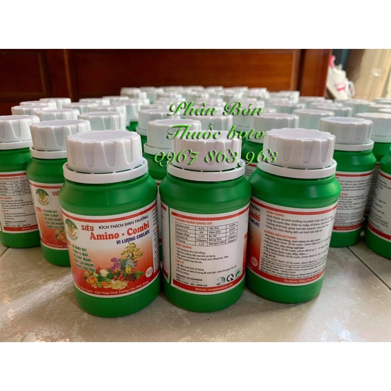 Amino combi KÍCH THÍCH SINH TRƯỞNG-VI LƯỢNG CHELATE,chai 180ml